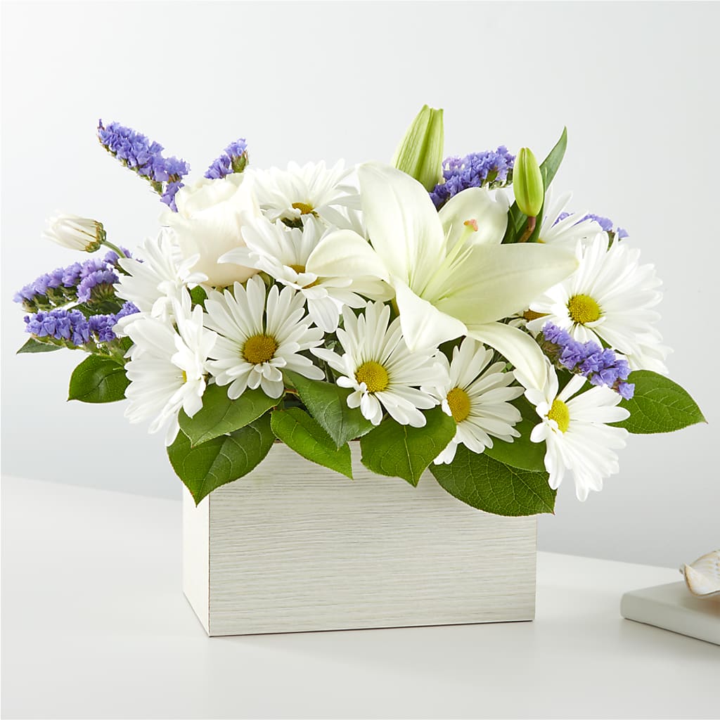 Beyond Blue Box Bouquet – Parkside Flowers, Rockwell City IA