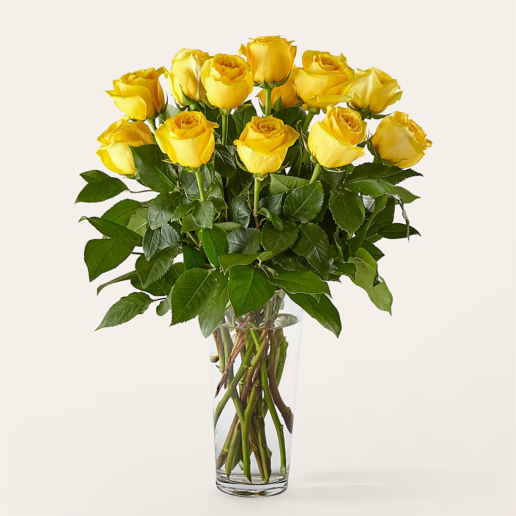 Long Stem Yellow Rose Bouquet – Parkside Flowers, Rockwell City IA
