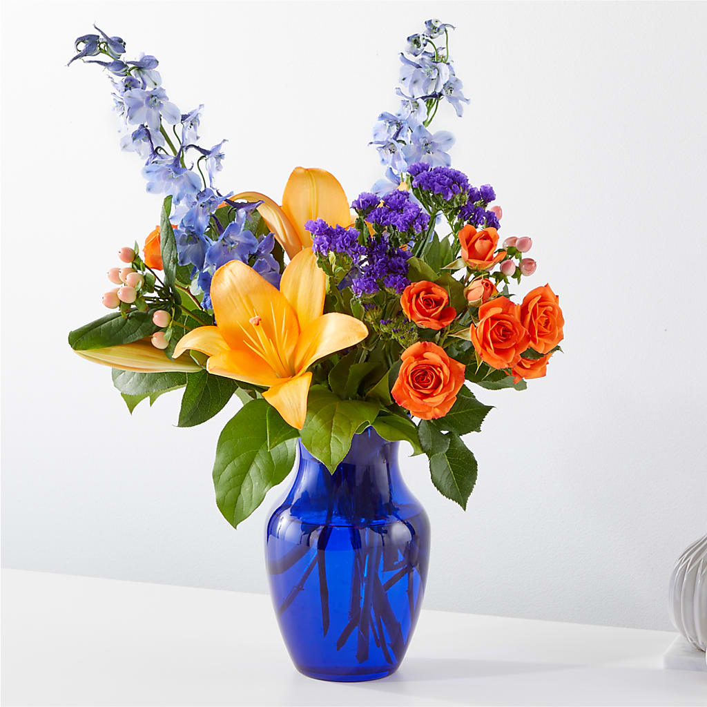 Radiant Citrus Bouquet – Parkside Flowers, Rockwell City IA