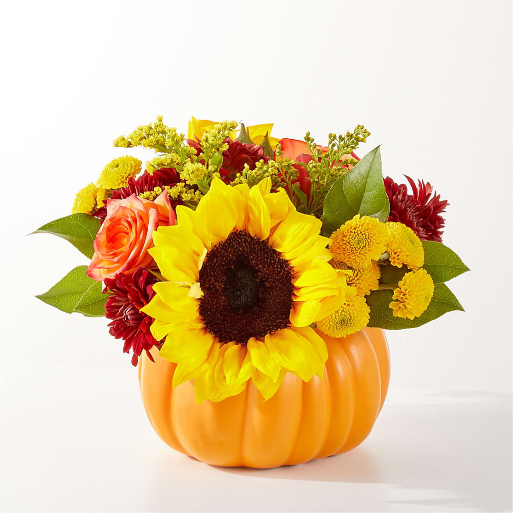 Golden Gourd Pumpkin Bouquet – Parkside Flowers, Rockwell City IA