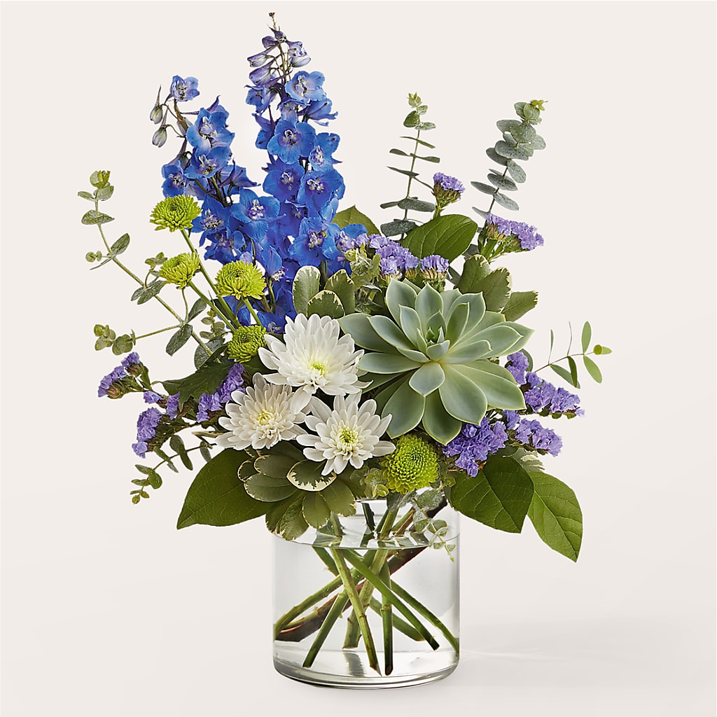 Cerulean Waves Bouquet – Parkside Flowers, Rockwell City IA