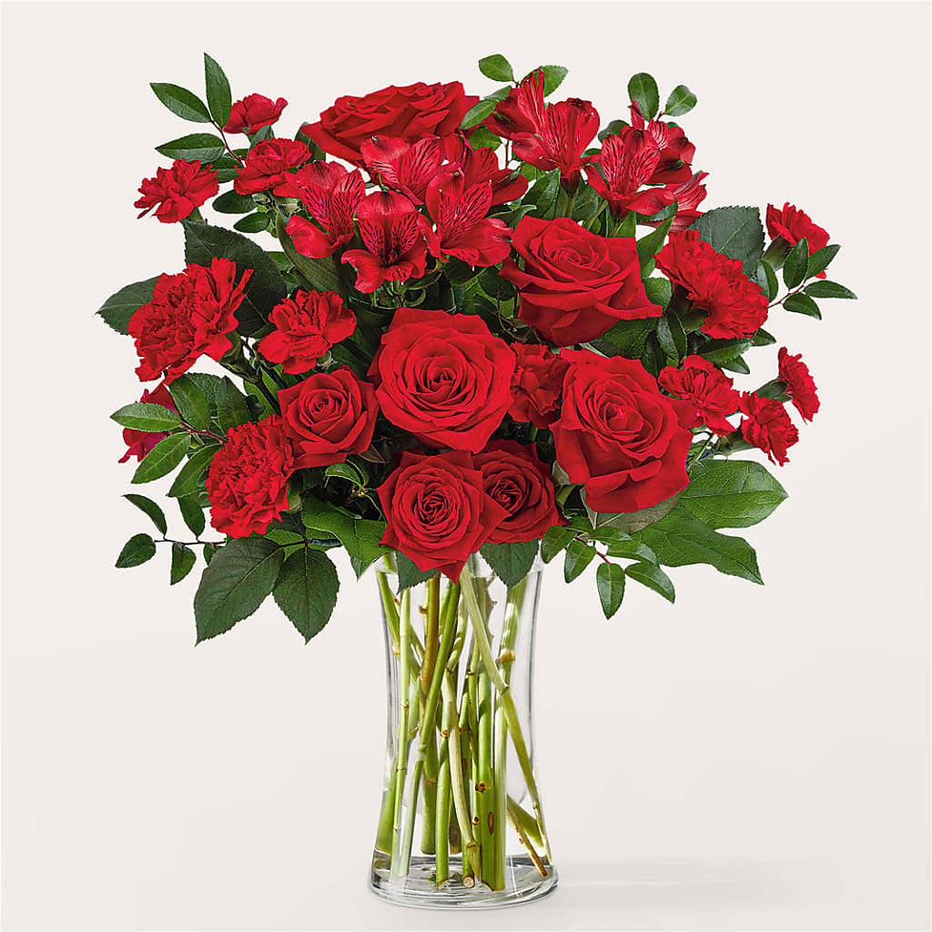 Brilliant Ruby Bouquet – Parkside Flowers, Rockwell City IA