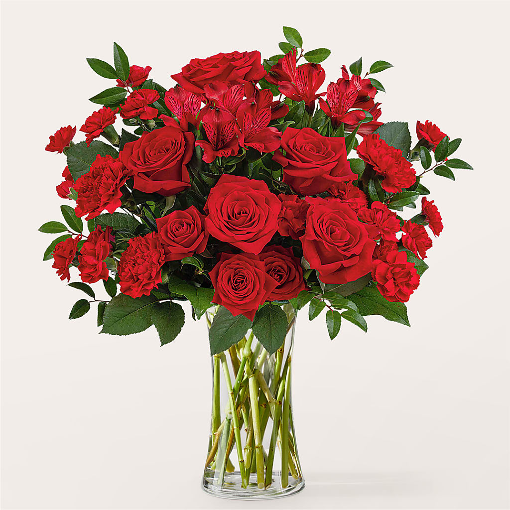 Brilliant Ruby Bouquet – Parkside Flowers, Rockwell City IA