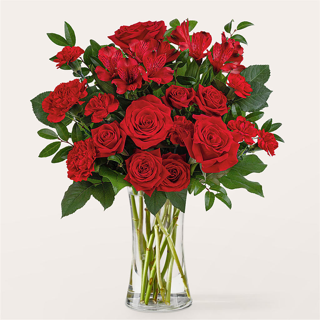 Brilliant Ruby Bouquet – Parkside Flowers, Rockwell City IA