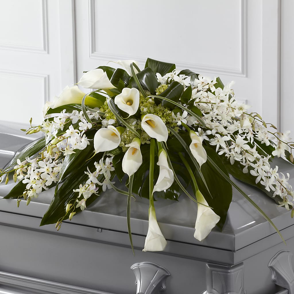 Angel Wings Casket Spray – Parkside Flowers, Rockwell City IA