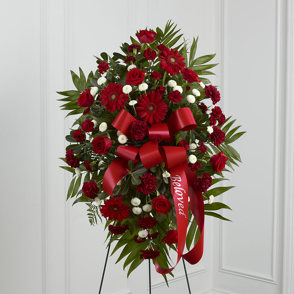 Treasured Memories Standing Spray – Parkside Flowers, Rockwell City IA