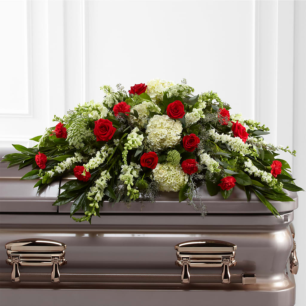 Sincerity Casket Spray – Parkside Flowers, Rockwell City IA