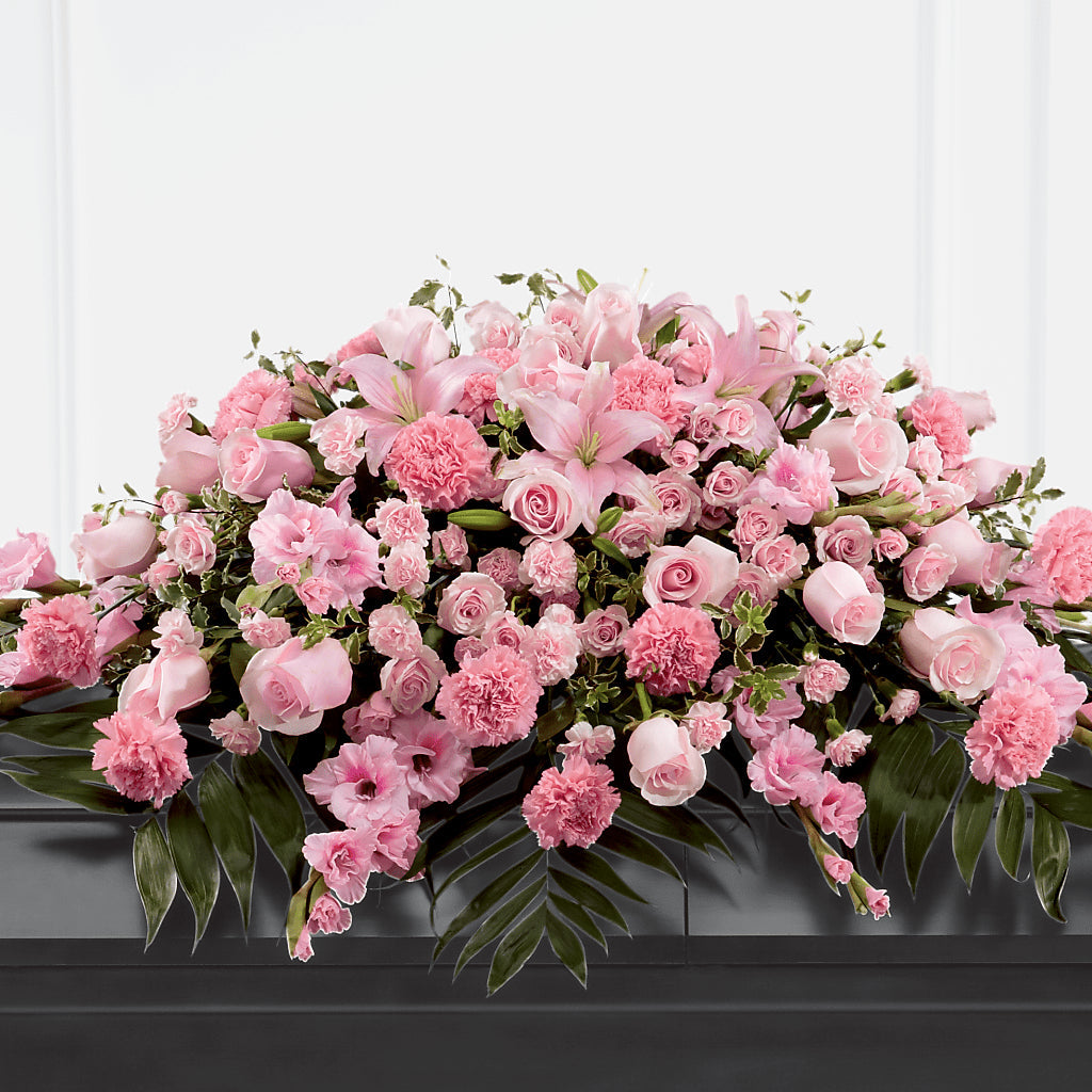 Garden of Comfort Casket Spray (Standard) – Parkside Flowers, Rockwell City IA