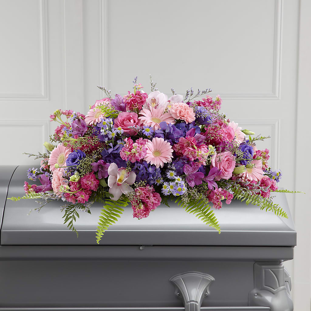 Glorious Garden Casket Spray – Parkside Flowers, Rockwell City IA