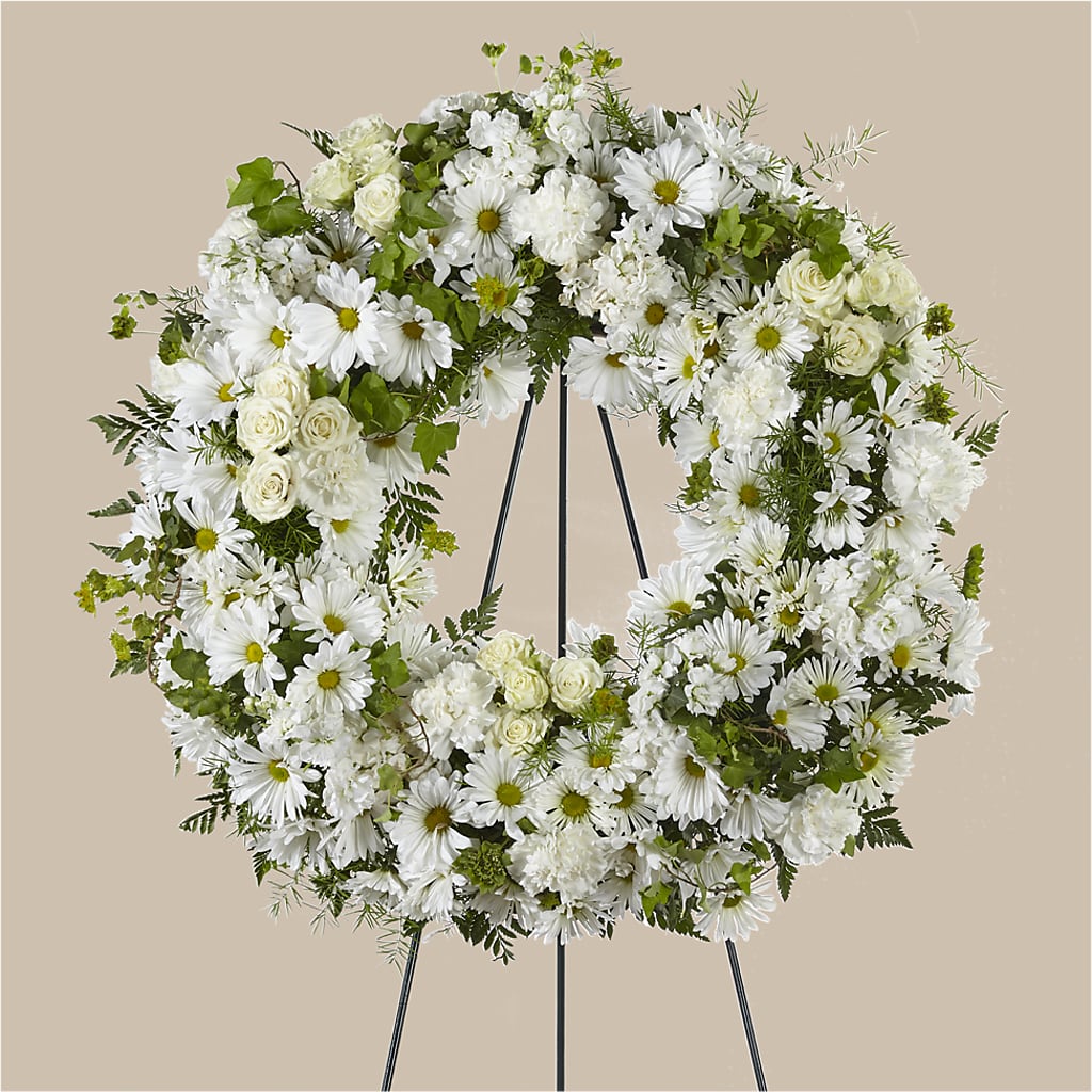 Faithful Wishes Wreath – Parkside Flowers, Rockwell City IA
