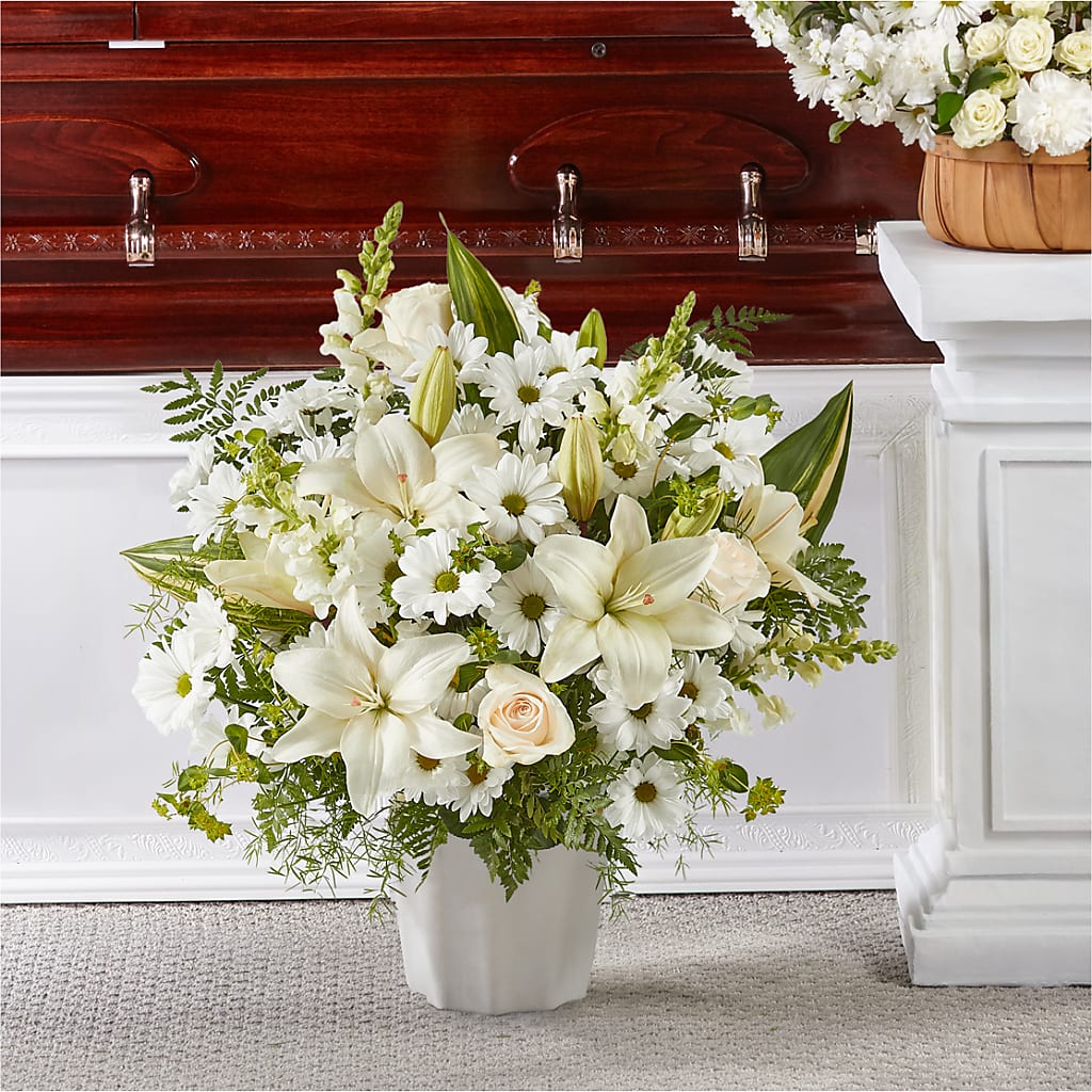 Thoughts of Tranquility Floor Basket – Parkside Flowers, Rockwell City IA