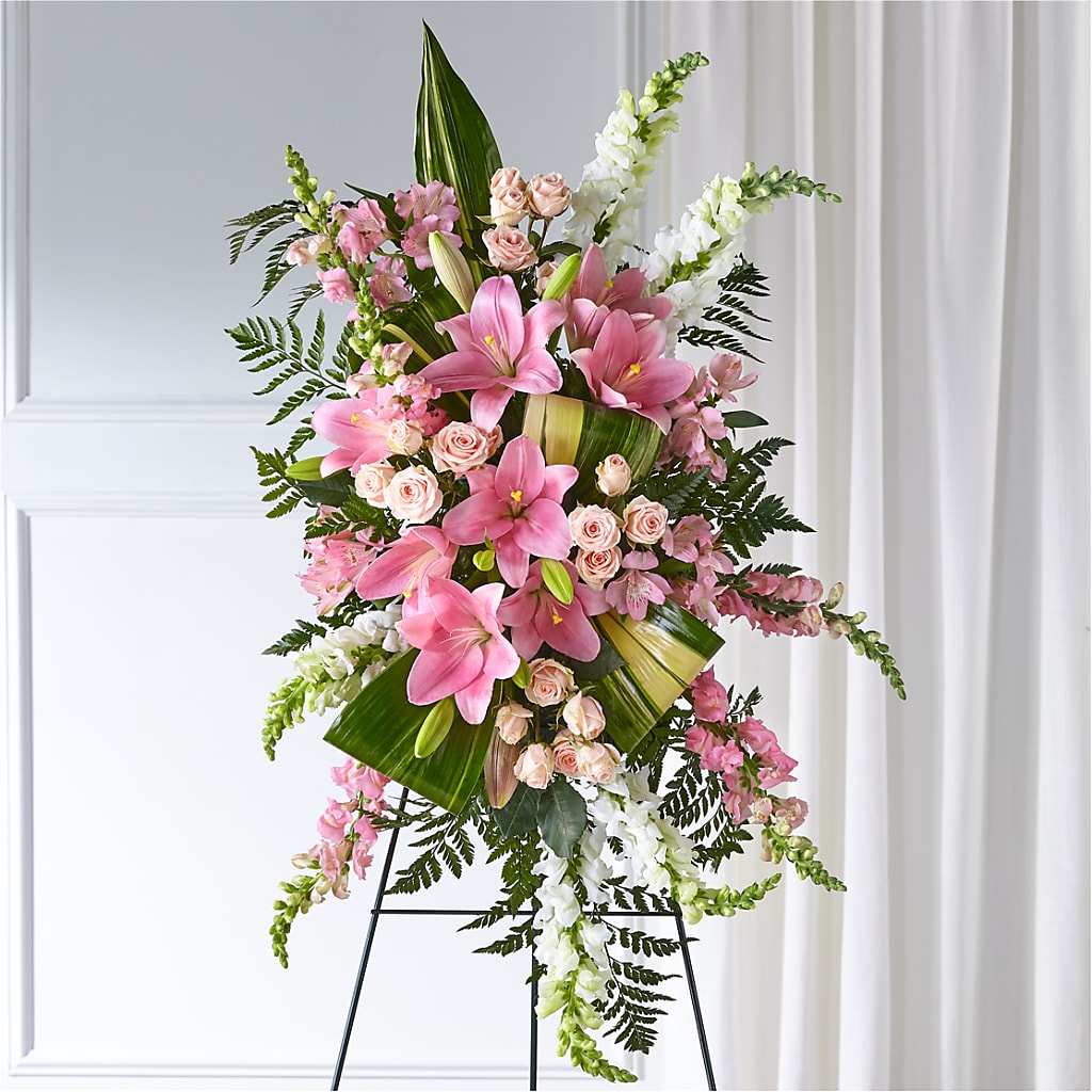 Elegant Embrace Standing Spray – Parkside Flowers, Rockwell City IA