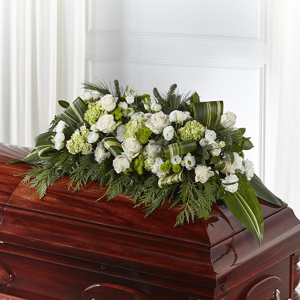 Hopeful Gesture Casket Spray – Parkside Flowers, Rockwell City IA