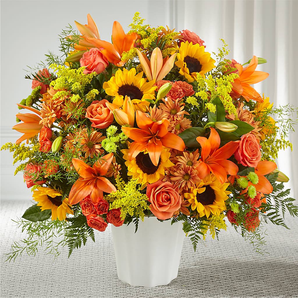 Harvest Thoughts Floor Basket – Parkside Flowers, Rockwell City IA