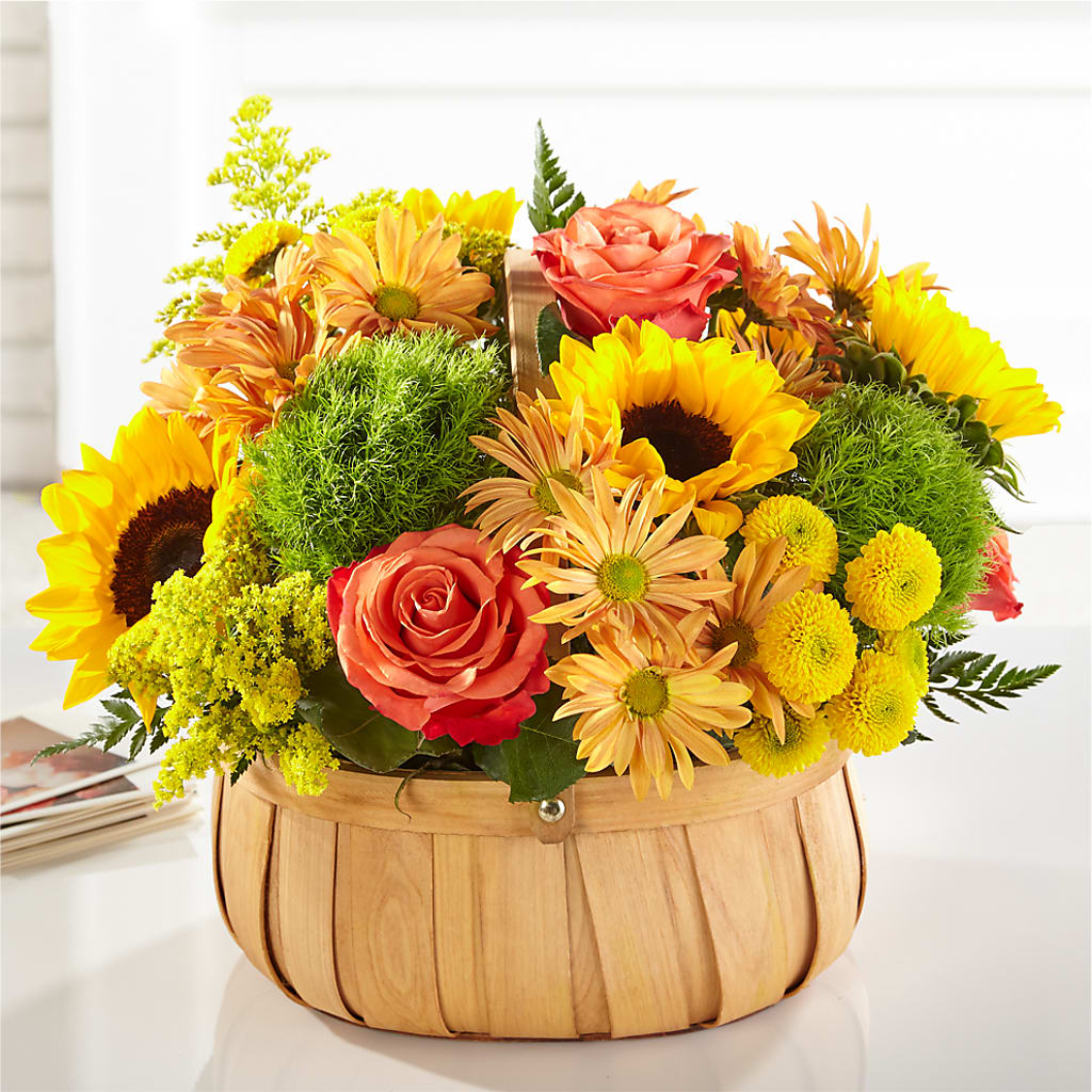Harvest Sunflower Basket – Parkside Flowers, Rockwell City IA