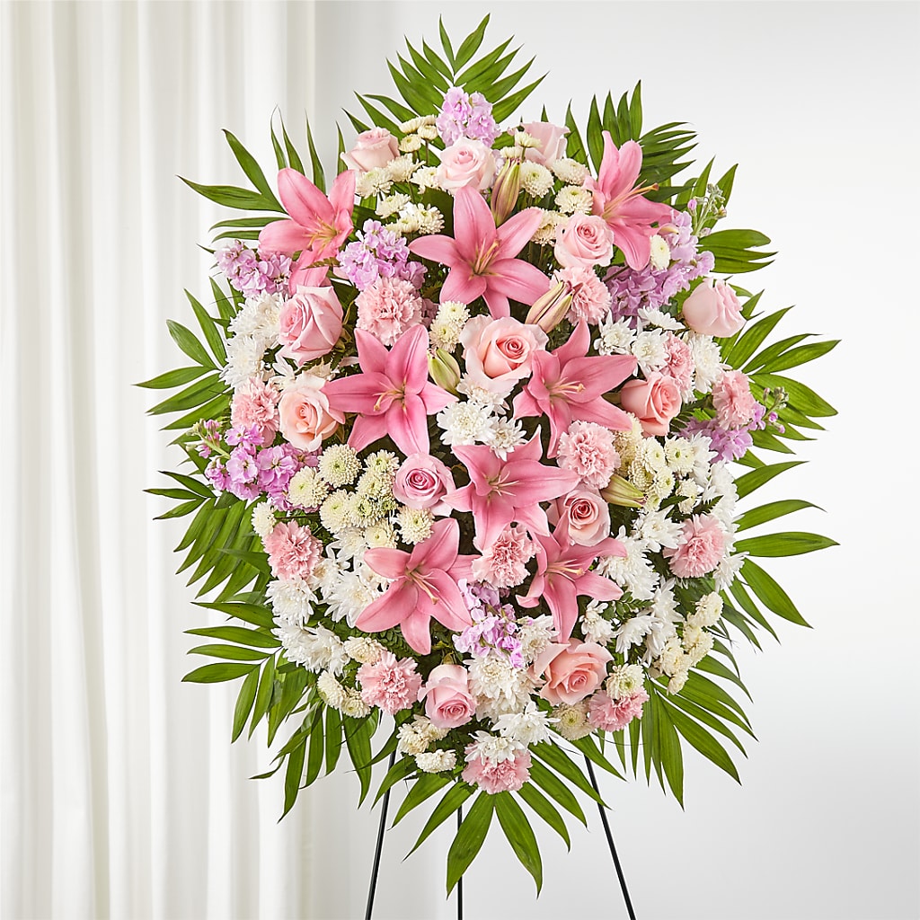 Offering Solace Standing Spray – Parkside Flowers, Rockwell City IA