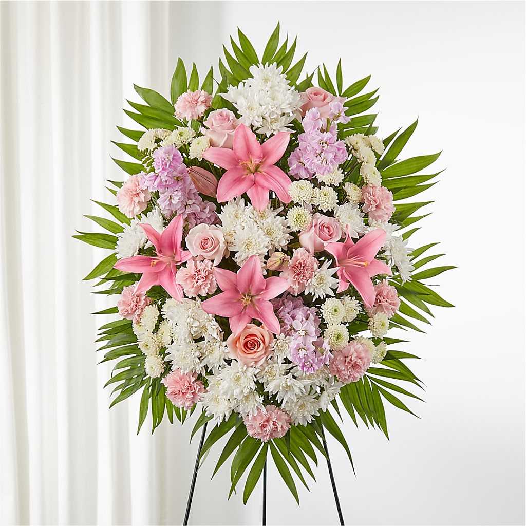 Offering Solace Standing Spray – Parkside Flowers, Rockwell City IA