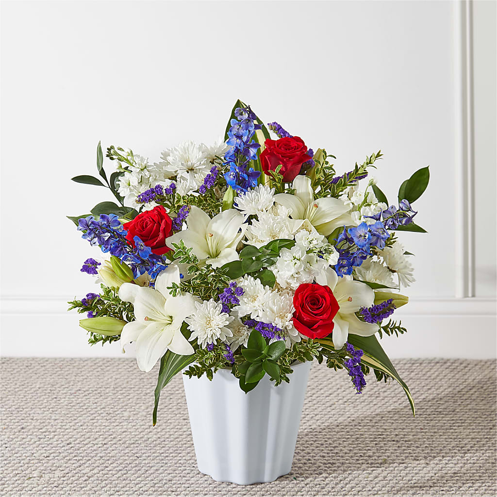 Consoled Floor Basket – Parkside Flowers, Rockwell City IA