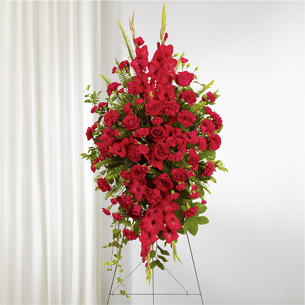 From the Heart Standing Spray – Parkside Flowers, Rockwell City IA