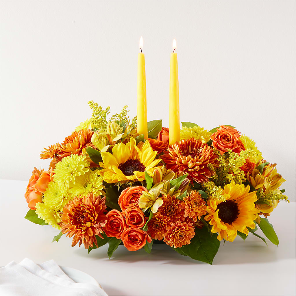 Autumn Harmony Centerpiece – Parkside Flowers, Rockwell City IA