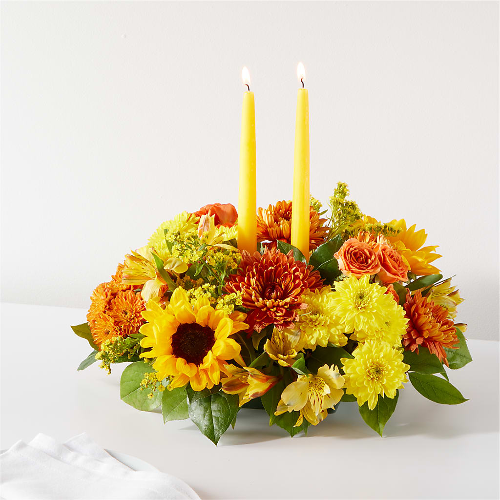 Autumn Harmony Centerpiece – Parkside Flowers, Rockwell City IA