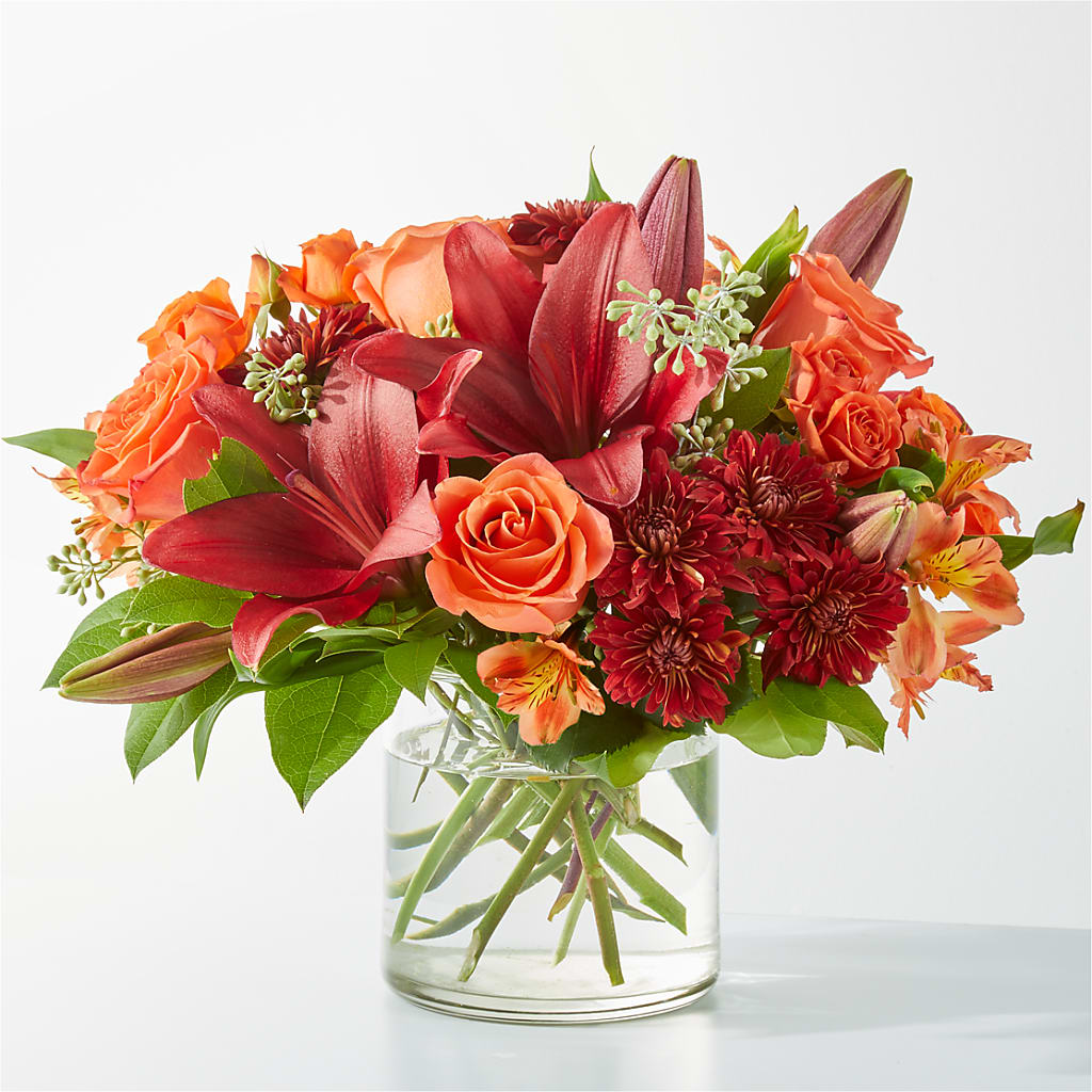 Crimson Leaves Bouquet – Parkside Flowers, Rockwell City IA