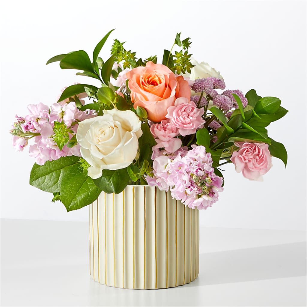 French Market Bouquet with Ivory Vase – Parkside Flowers, Rockwell City IA