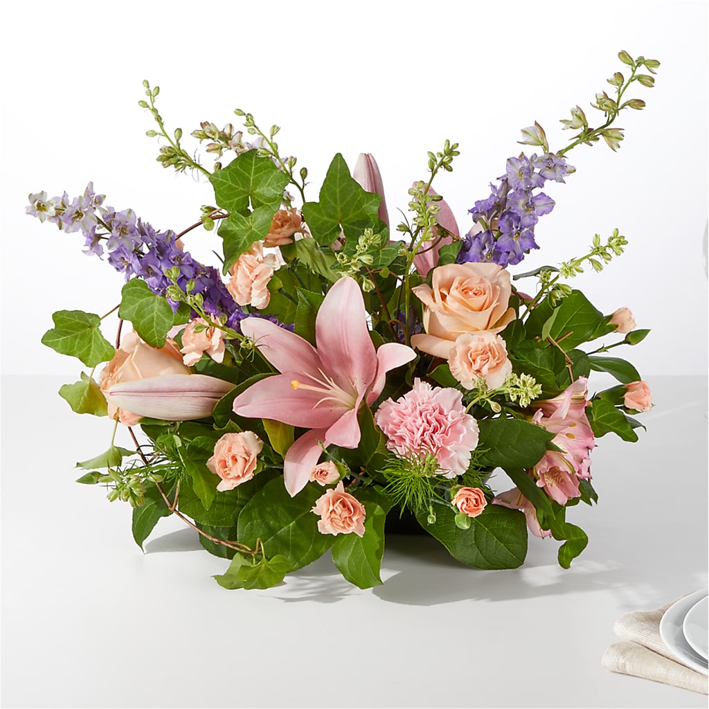 Blossom Time Centerpiece – Parkside Flowers, Rockwell City IA
