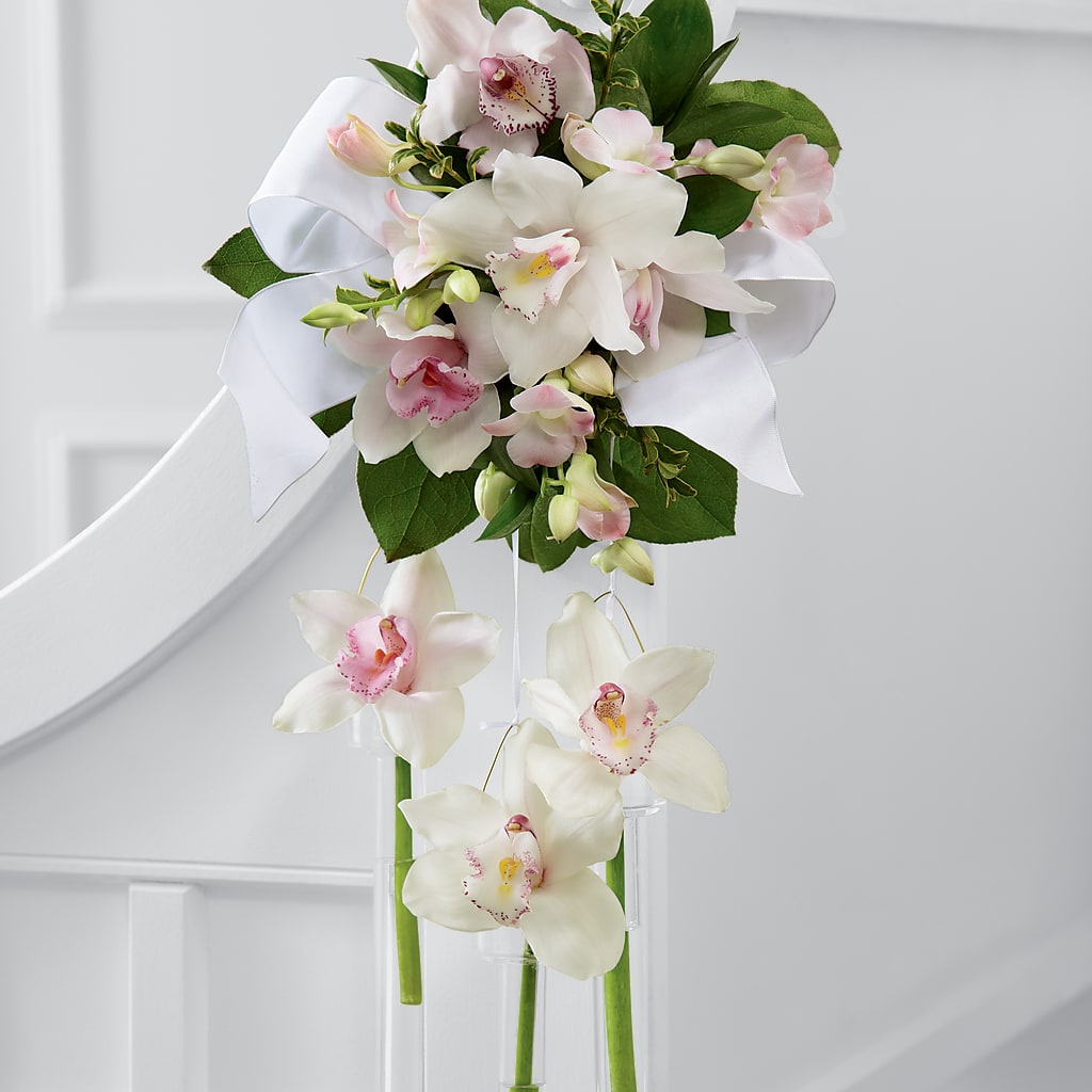 Perfect Entrance Pew Arrangement – Parkside Flowers, Rockwell City IA