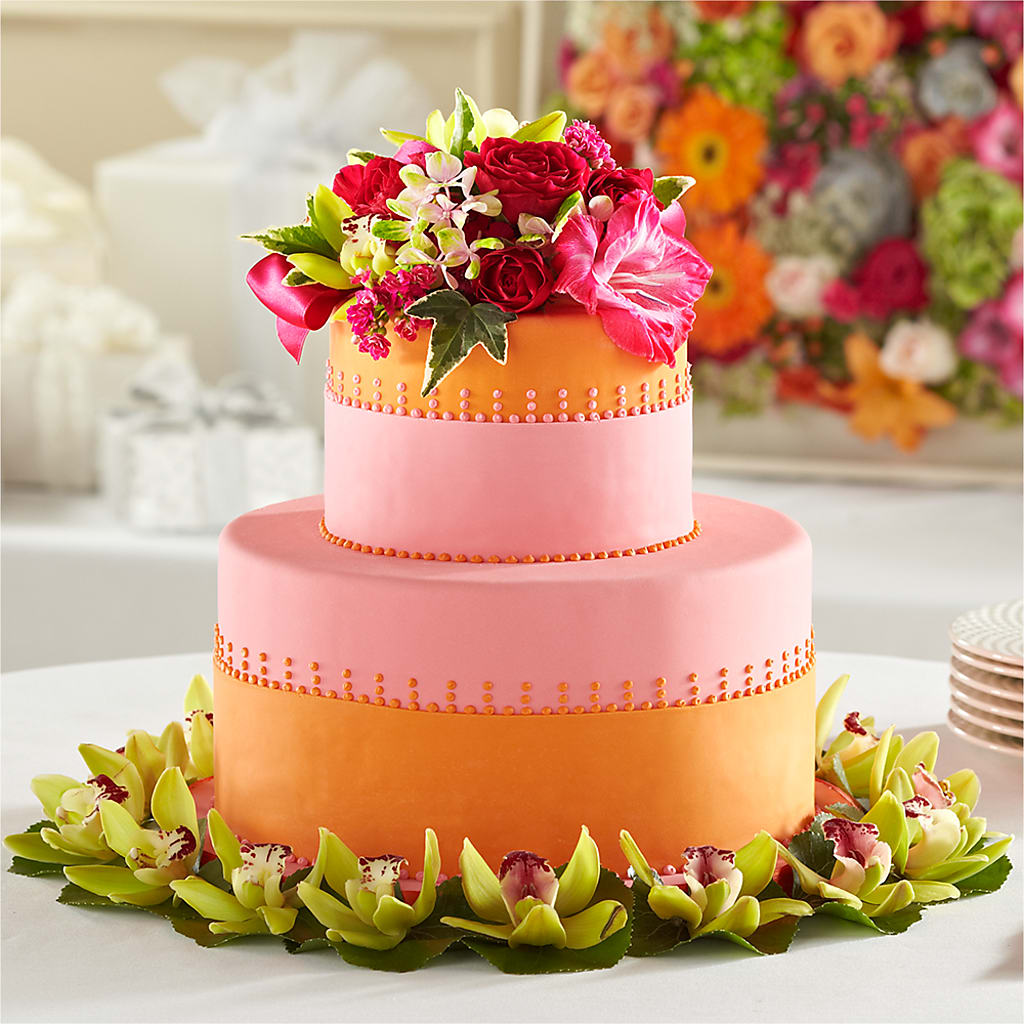 Sweet Citrus Cake Decor – Parkside Flowers, Rockwell City IA