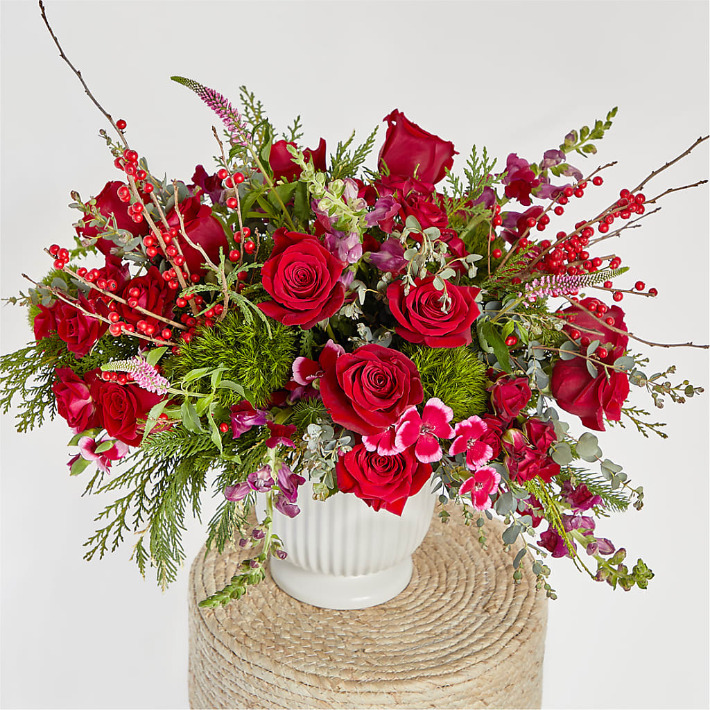 Big Red Bow Bouquet –  Parkside Flowers, Rockwell City IA