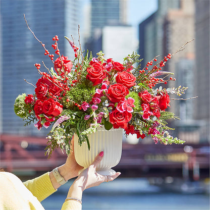 Big Red Bow Bouquet –  Parkside Flowers, Rockwell City IA