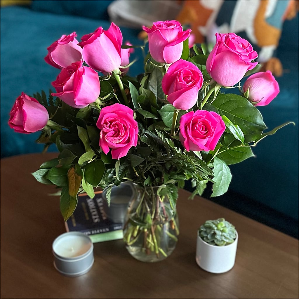 Long Stem Pink Rose Bouquet –  Parkside Flowers, Rockwell City IA