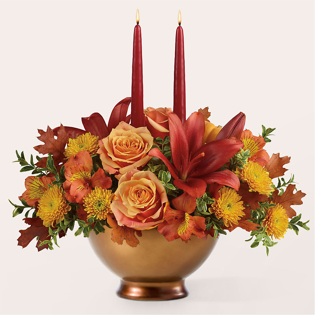 Harvest Table Centerpiece –  Parkside Flowers, Rockwell City IA