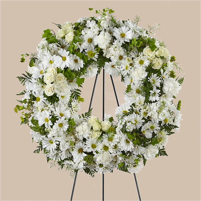 Faithful Wishes Wreath –  Parkside Flowers, Rockwell City IA