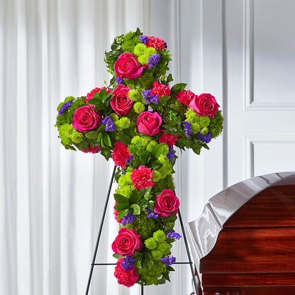 Tribute Rose Floral Cross –  Parkside Flowers, Rockwell City IA