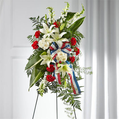 Stars of Life Standing Spray –  Parkside Flowers, Rockwell City IA