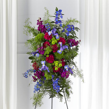 Heavenly Skies Standing Spray –  Parkside Flowers, Rockwell City IA