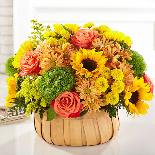 Harvest Sunflower Basket –  Parkside Flowers, Rockwell City IA