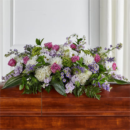 Meadows of Serenity Casket Spray –  Parkside Flowers, Rockwell City IA