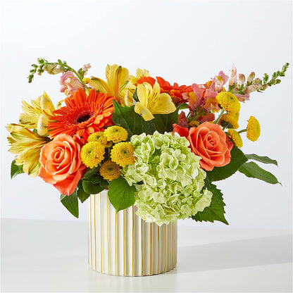 Autumn Sunshine Bouquet with Ivory Vase –  Parkside Flowers, Rockwell City IA