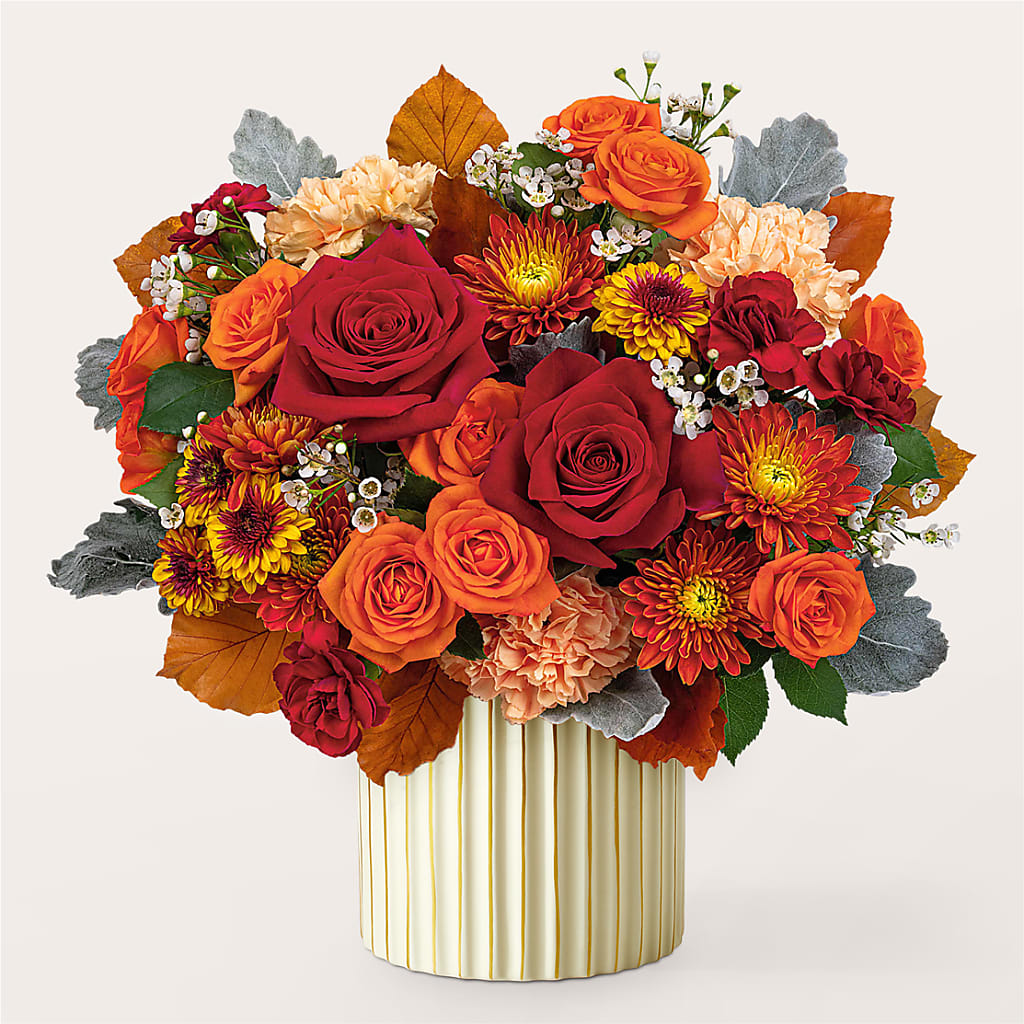 Merlot Bouquet with Ivory Vase –  Parkside Flowers, Rockwell City IA