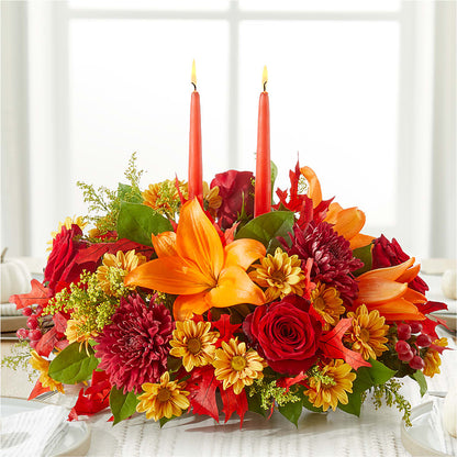 Autumn's Embrace Centerpiece –  Parkside Flowers, Rockwell City IA