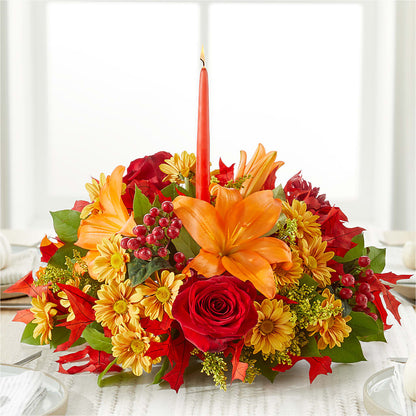 Autumn's Embrace Centerpiece –  Parkside Flowers, Rockwell City IA