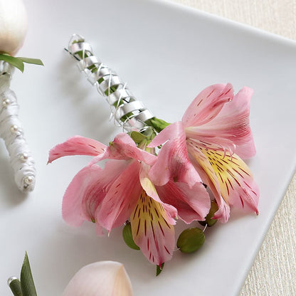 Pink Peruvian Lily Boutonniere –  Parkside Flowers, Rockwell City IA