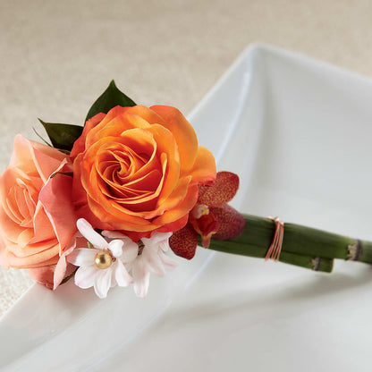 Sunset Dream Boutonniere –  Parkside Flowers, Rockwell City IA