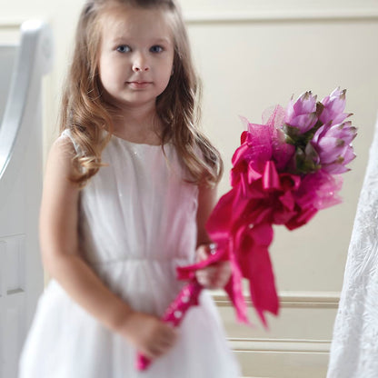 Sparkle Pink Flower Girl Bouquet –  Parkside Flowers, Rockwell City IA
