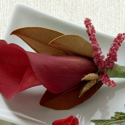 Red Calla Boutonniere –  Parkside Flowers, Rockwell City IA